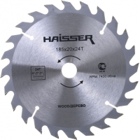 HAISSER saw blade for wood - 185x20 24 teeth. (118490)