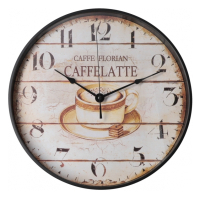 Настінний годинник Optima Caffelatte пластиковий, білий (O52109)