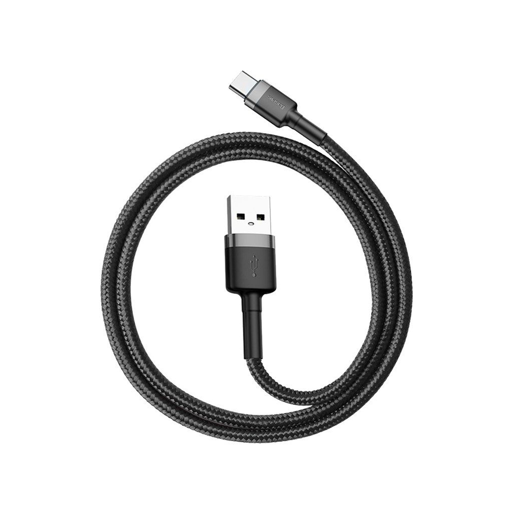 Дата кабель USB 2.0 AM to USB-C 2.0m 2A Gray-Black Baseus (CATKLF-CG1)