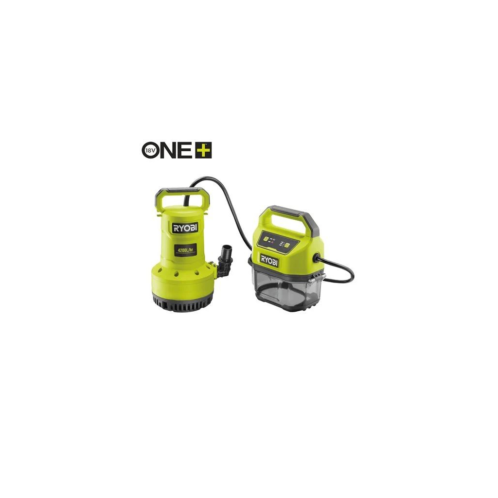 Садовий насос Ryobi для брудної та чистої води RY18SPA-0, 18В ONE+, 4200л/г (без АКБ та ЗП) (5133005778)