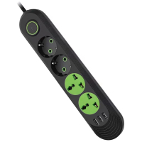 Network power filter Voltronic F01U, 2x EU + 2x Universal, 3*USB Black (F01U-Black)