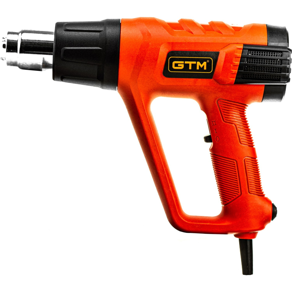 Будівельний фен GTM HG2000EM, 2000Вт, 80-600С, 300/500л/хв, LCD-дисплей (HG2000EM) Будівельний фен GTM HG2000EM, 2000Вт, 80-600С, 300/500л/хв, LCD-дисплей (HG2000EM)