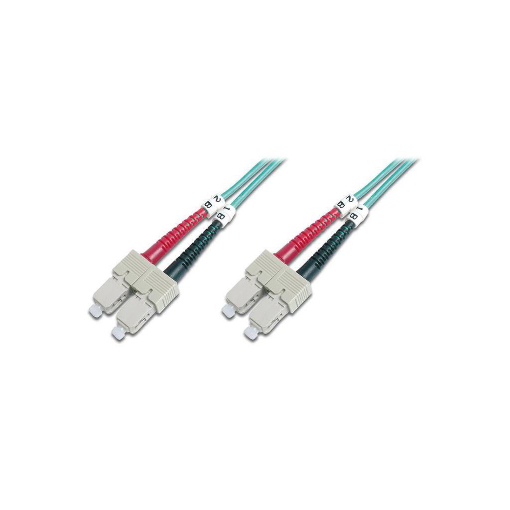 Оптичний патчкорд Digitus SC/UPC-SC/UPC, 50/125, MM, OM3, duplex, 2м (DK-2522-02/3)