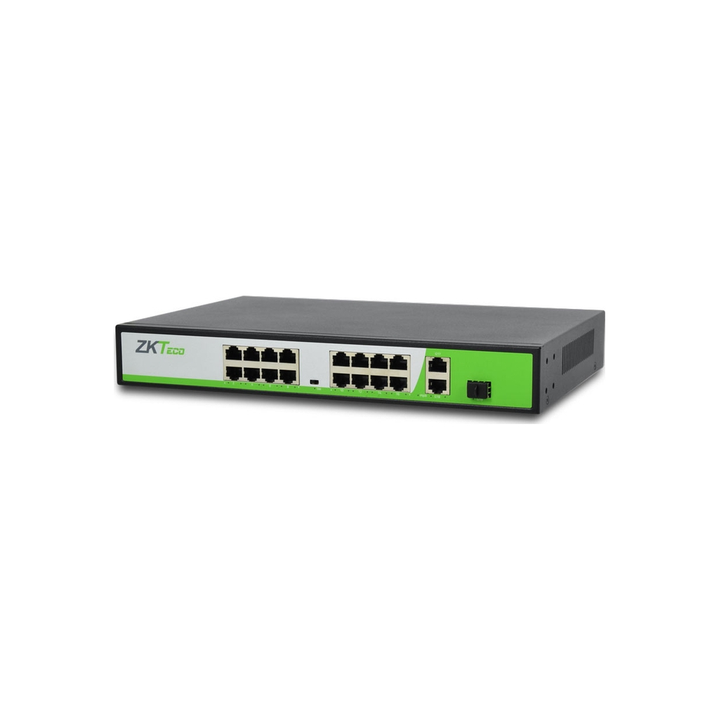 Комутатор мережевий ZKTeco ZK-PoE1621N-200W (ZK-PoE1621N(S)-200W)