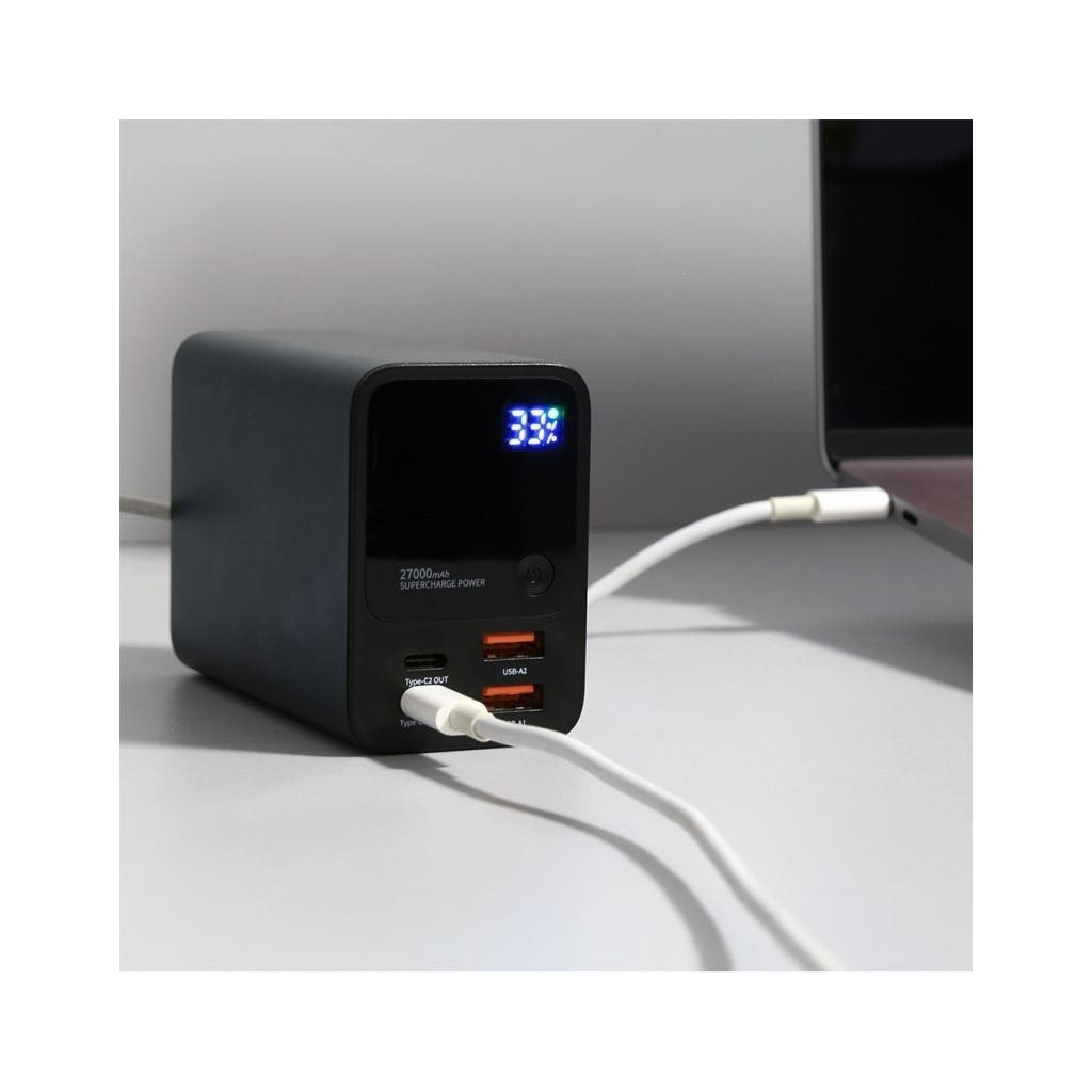 Батарея універсальна Choetech 27000mAh, PD/3.0/100W, USB-C*2/100+100W, USB-A*2/QC3.0/22.5W (B635-BK)