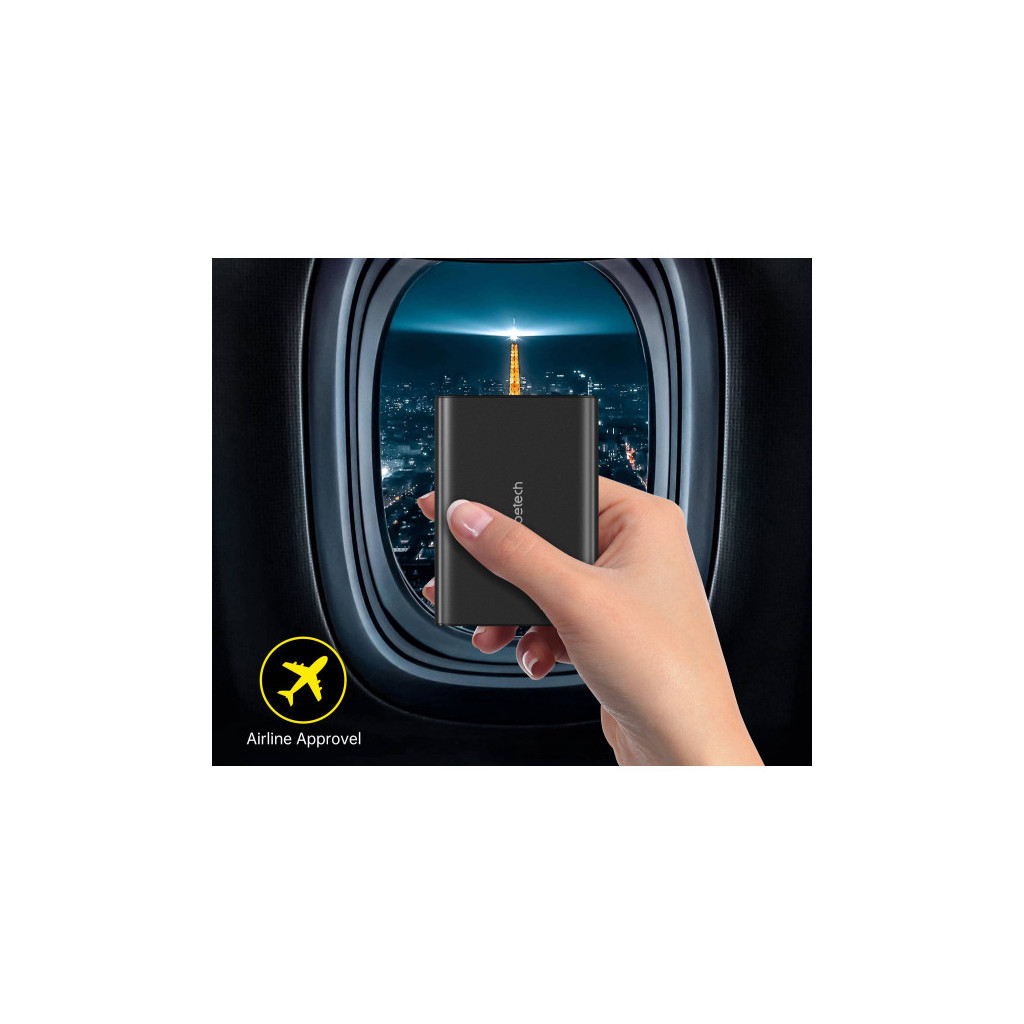 Батарея універсальна Choetech 27000mAh, PD/3.0/100W, USB-C*2/100+100W, USB-A*2/QC3.0/22.5W (B635-BK)