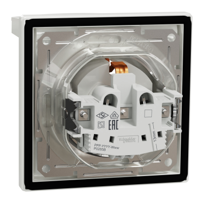 Розетка Schneider Electric ASFORA з кришкою IP44, біла (EPH3100321)