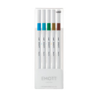 UNI liner set Emott Island Color 0.4 mm 5 colors (PEM-SY/5C.04IC)