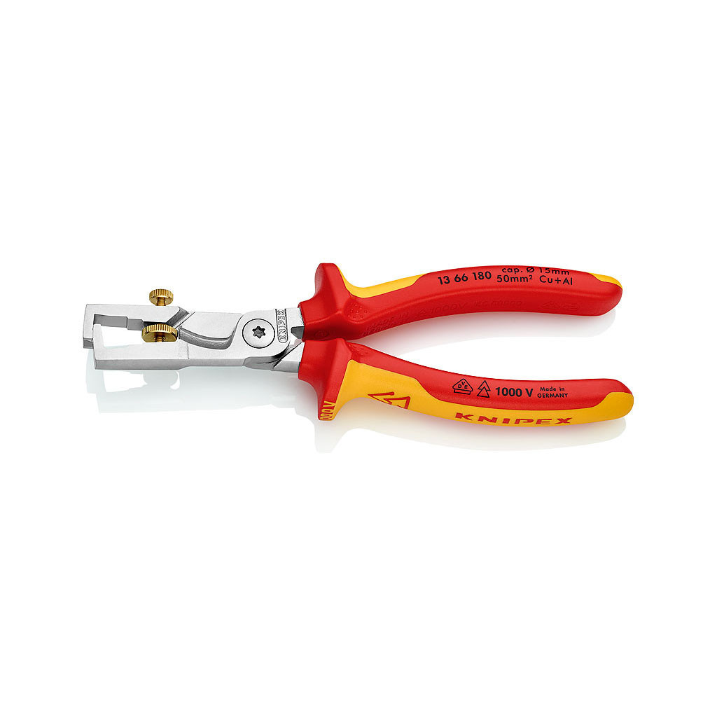 Знімач ізоляції KNIPEX StriX з функцією різання кабелю (13 66 180)