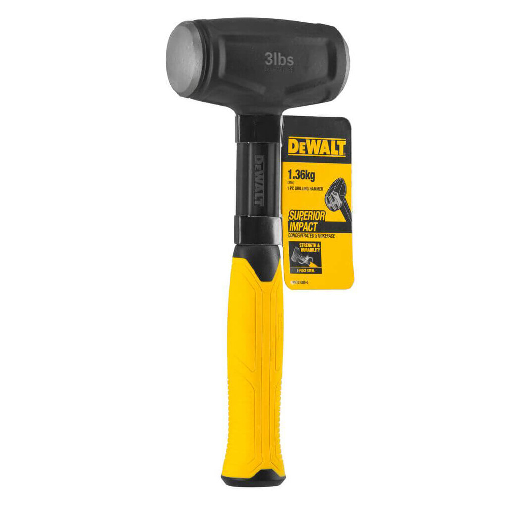 Кувалда DeWALT міні, 1361 г, з гасінням вібрації, 26.5 см. (DWHT51388-0)