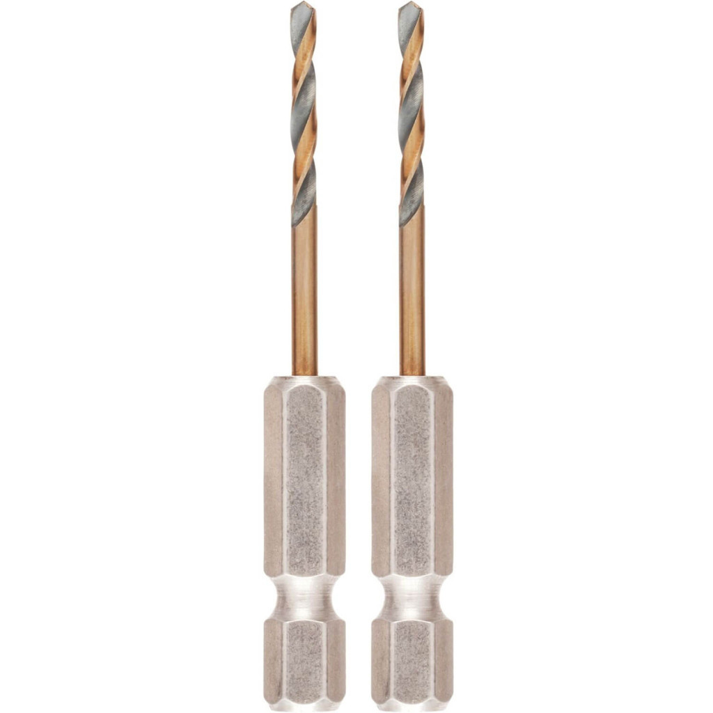 Свердло DeWALT по металу EXTREME IMPACT Black & Gold, HSS-G, 2,5 х 60 х 14,6 мм, 2 шт. (DT20601)