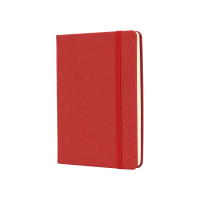 Notebook Optima A6 MAGIC, hard cover, eraser, white block line, red (O20388-03)