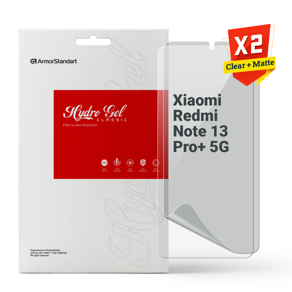 Плівка захисна Armorstandart Kit Clear + Matte Xiaomi Redmi Note 13 Pro+ 5G (ARM80710)