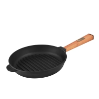 Frying pan Brizoll Optima cast iron Grill with a handle 280x50 mm (O2850G-P)