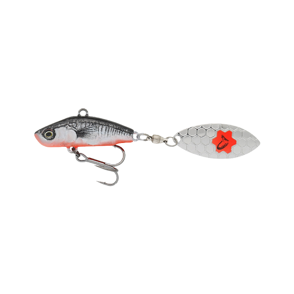 Блешня Savage Gear 3D Sticklebait Tailspin 65mm 9.0g Black Red (1854.43.92)