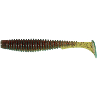 Силікон рибальський FishUP U-Shad 4" 019 - Motor Oil/Red (8шт/уп) (1864.13.97)