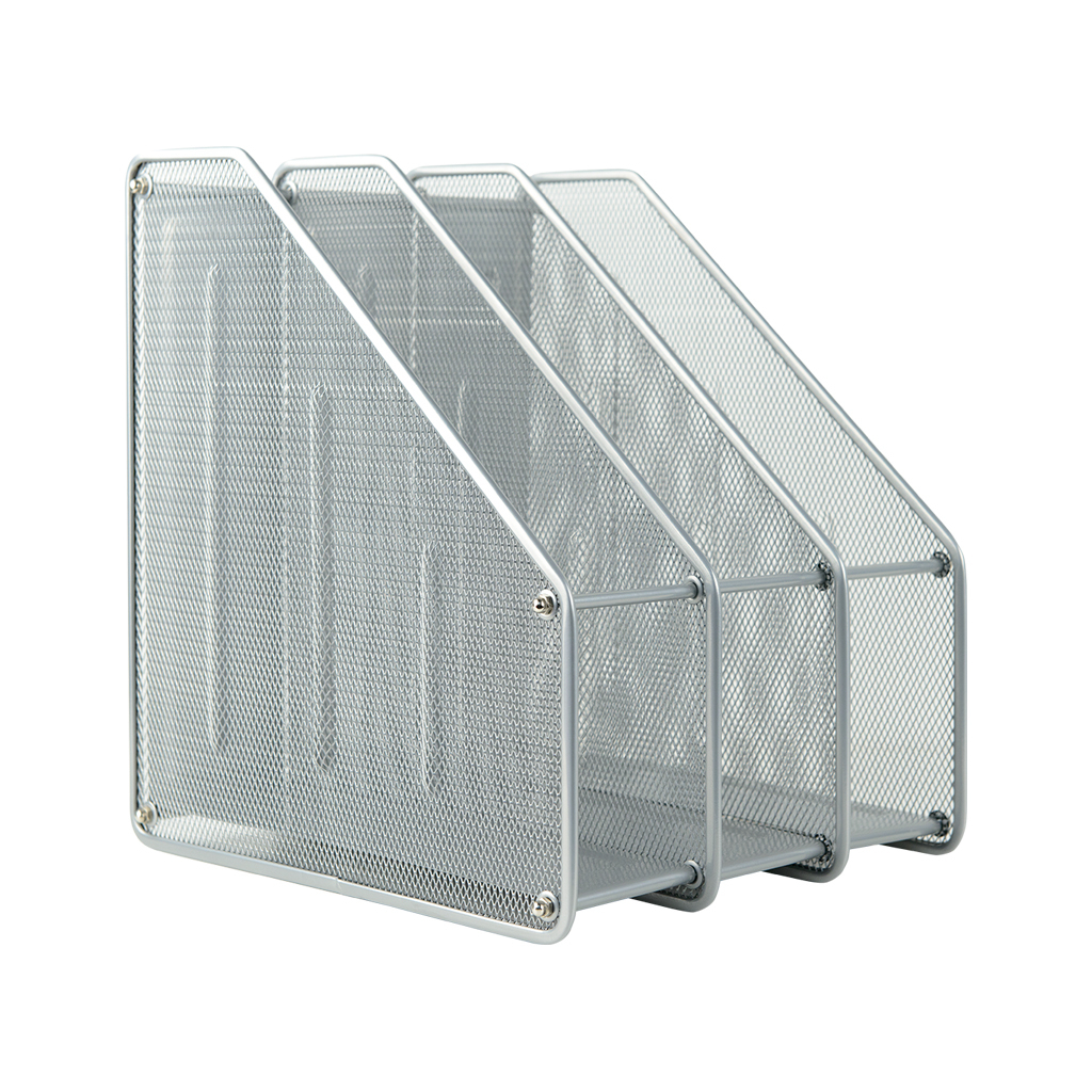 Лоток для паперів Axent вертикальний 3-в-1, металевий, срібний (2128-03-A) Лоток для паперів Axent вертикальний 3-в-1, металевий, срібний (2128-03-A)