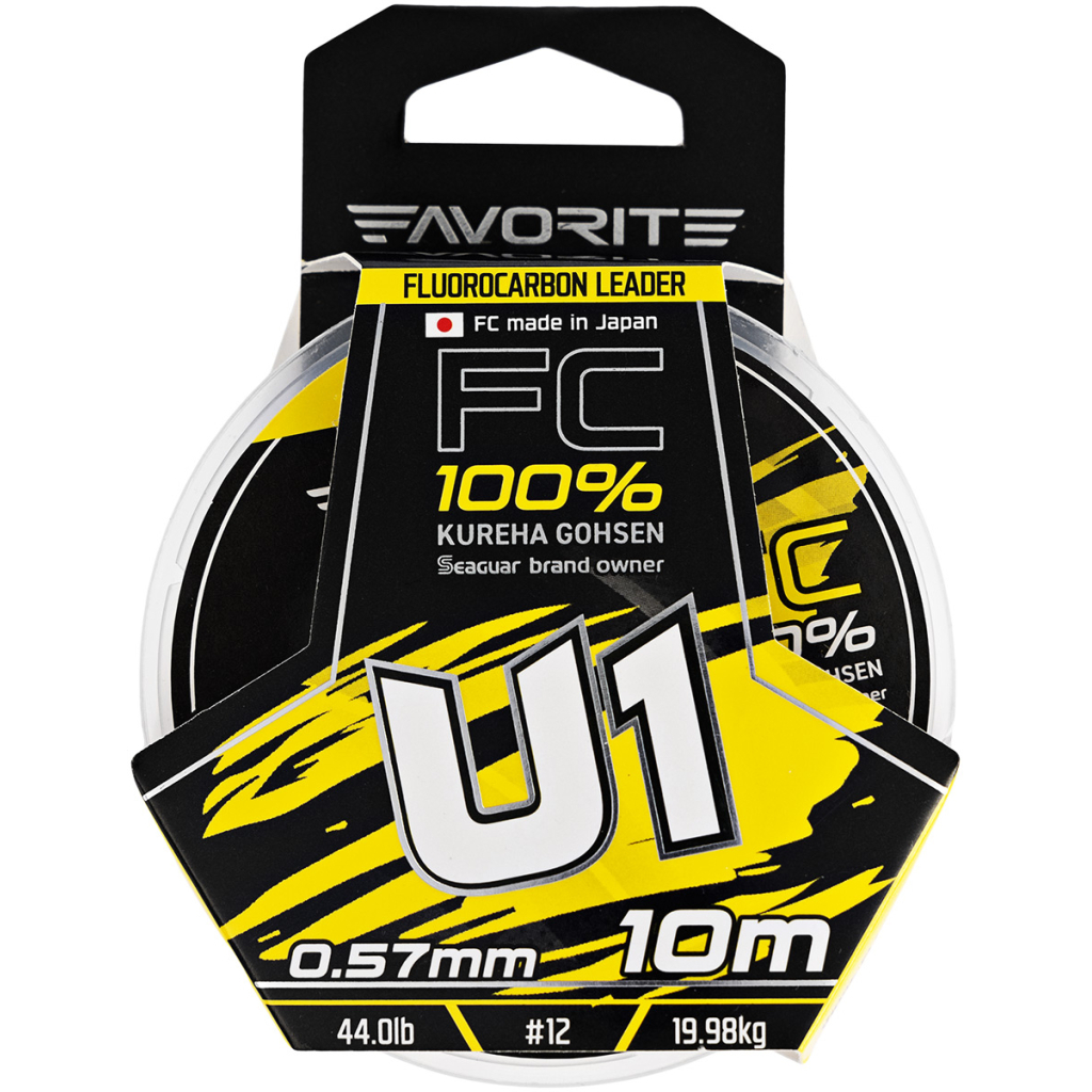 Флюорокарбон Favorite U1 FC 10m 12/0.57mm 44.0lb/19.98kg (1693.11.89)