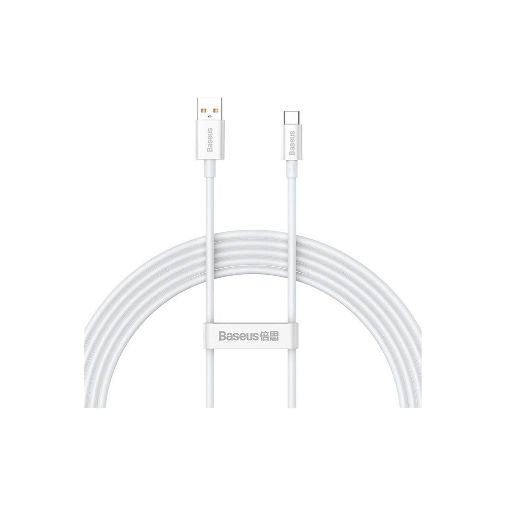 Дата кабель USB 2.0 AM to USB-C 1.0m Superior Fast Charging 100W moon white Baseus (P10320102214-01)