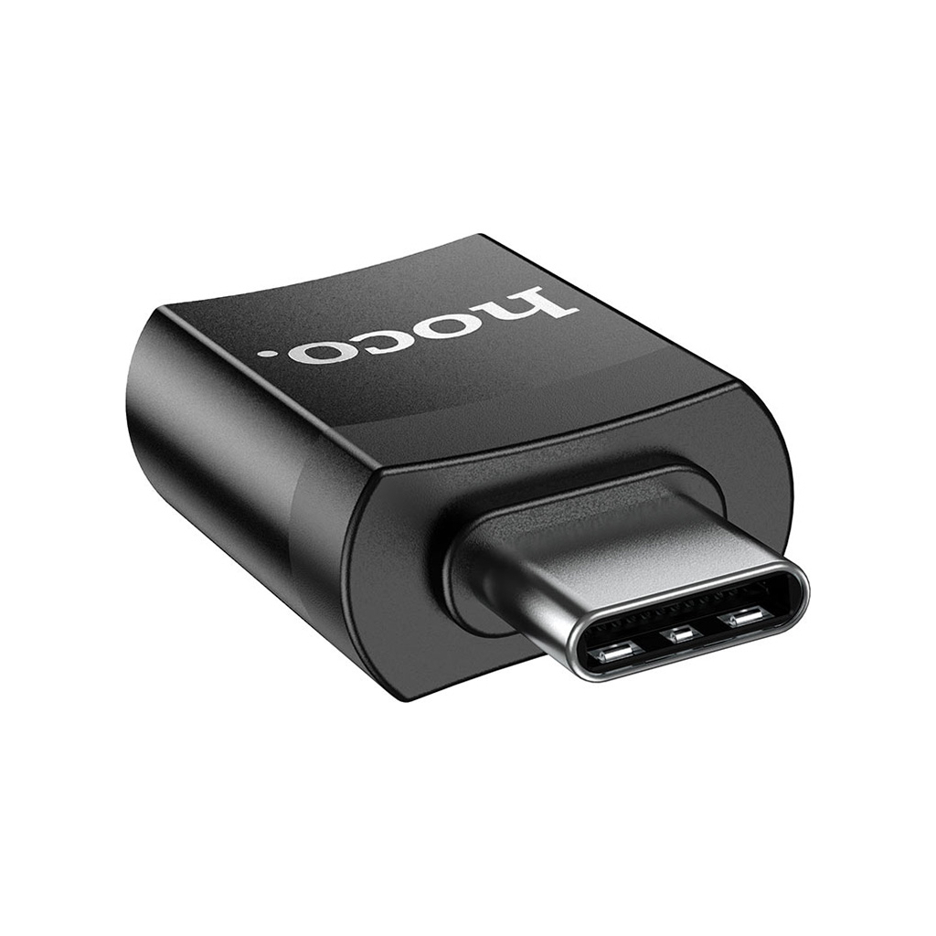 Перехідник UA17 USB-C M to USB F USB3.0 Black HOCO (6931474762016)