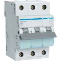 Automatic switch Hager 3-p. B 16A (6kA) 3M (B) (MBN316)