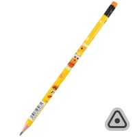 Олівець графітний Kite Garfield тригранний, з гумкою, НВ (GF25-046)