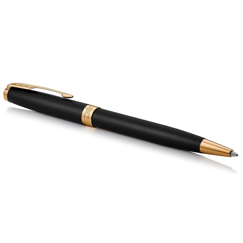 Ручка кулькова Parker SONNET 17 Matte Black Lacquer GT BP + блокнот Parker + подар.упак. GIFT24 (84 832b24)