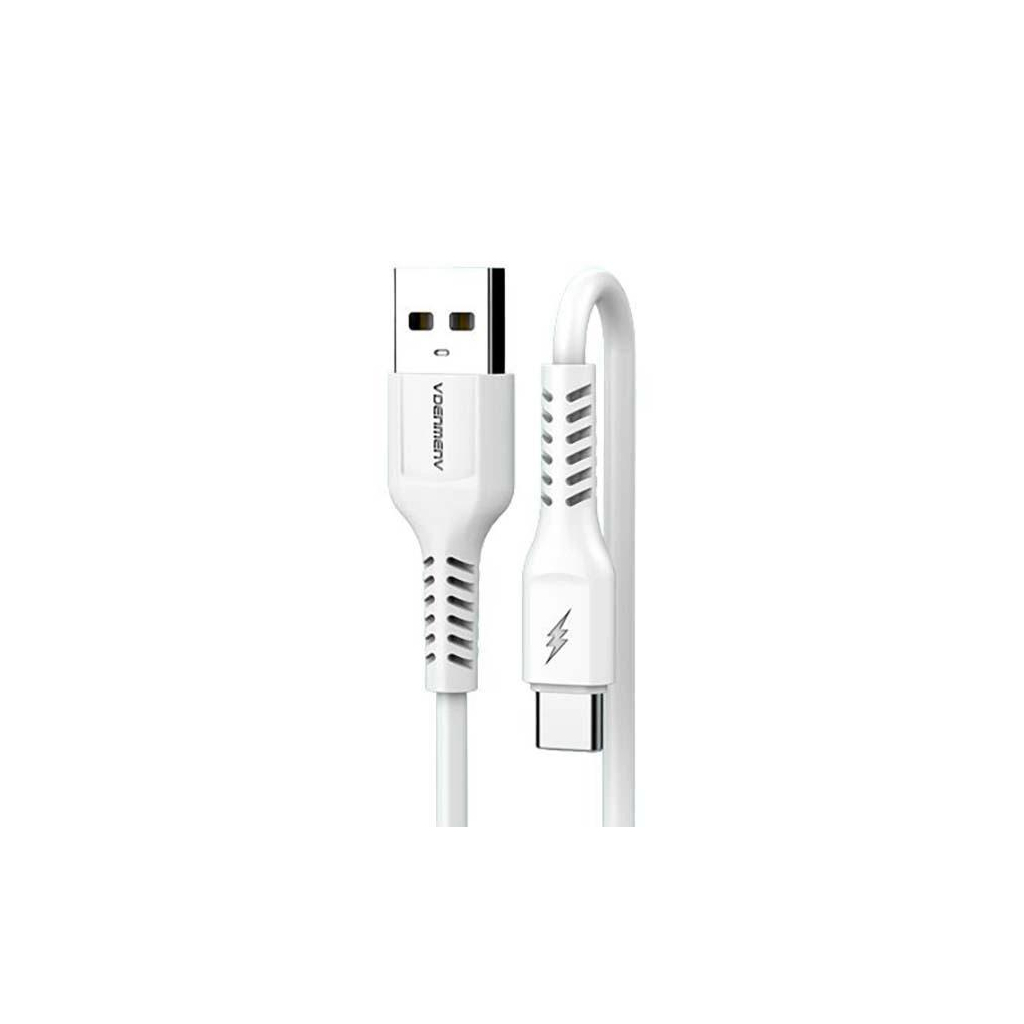 Дата кабель USB 2.0 AM to USB-C 1.0m 2.4A silicone white Denmen (DM-D42T-WH) Дата кабель USB 2.0 AM to USB-C 1.0m 2.4A silicone white Denmen (DM-D42T-WH)