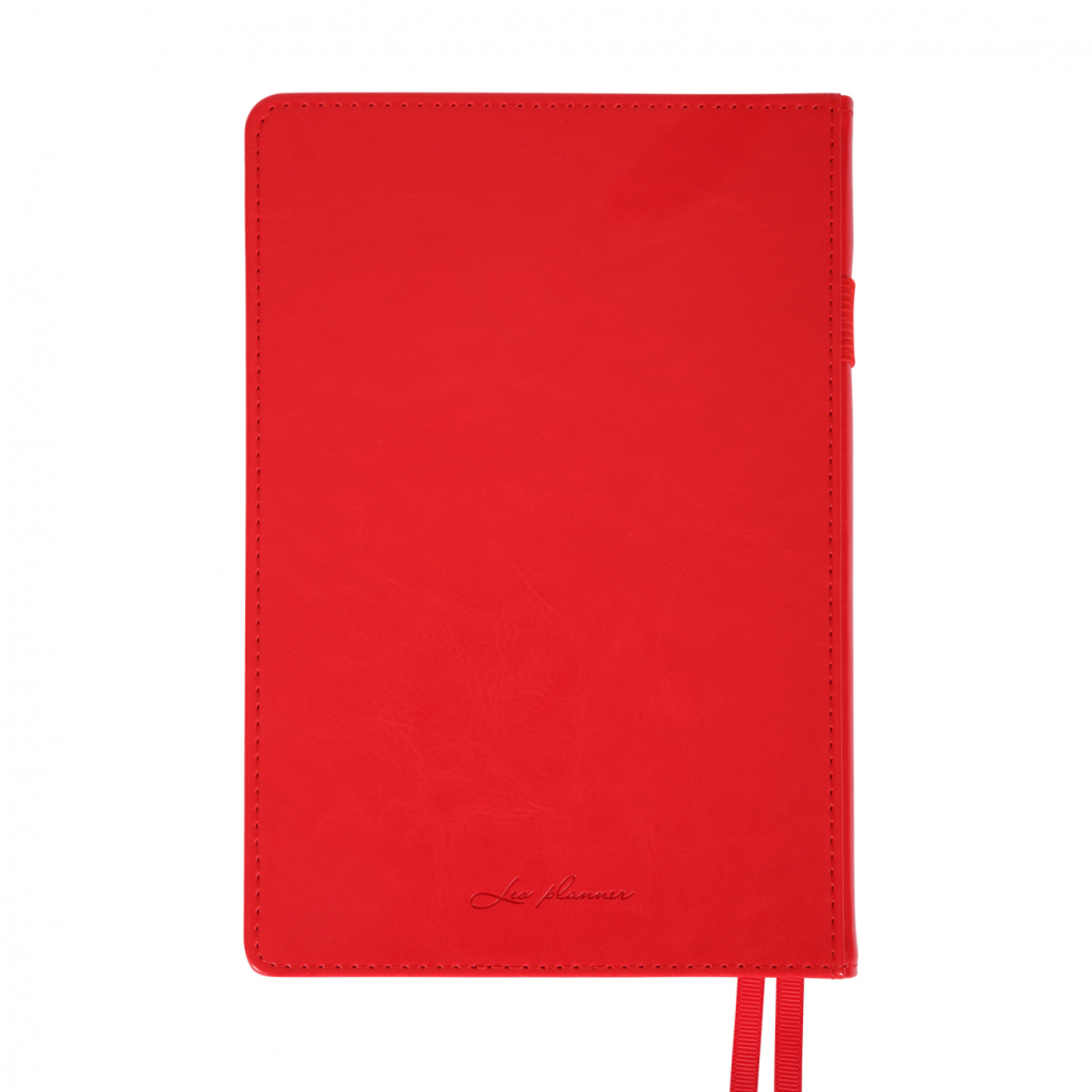 Тижневик Leo planner А5 датований 2026 "City", твердий, червоний, 368 сторінок (252666) Тижневик Leo planner А5 датований 2026 "City", твердий, червоний, 368 сторінок (252666)