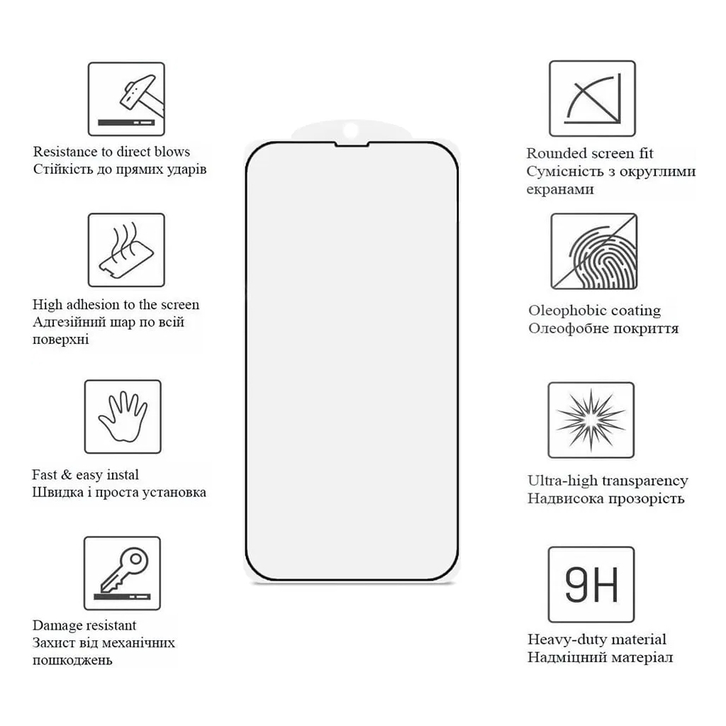 Скло захисне Drobak Matte Gllass A+ Apple iPhone 16e (595985) Скло захисне Drobak Matte Gllass A+ Apple iPhone 16e (595985)