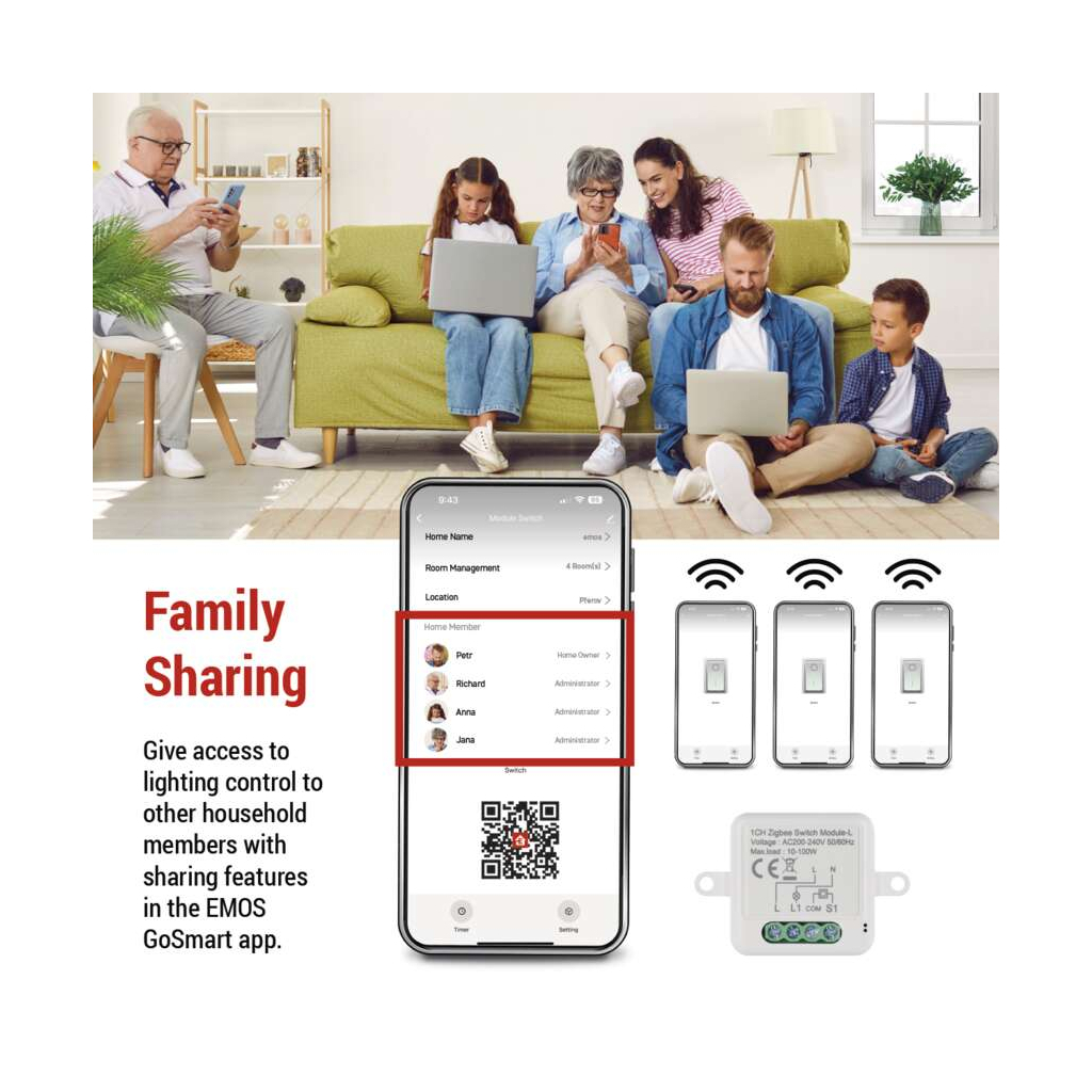 Модуль управління розумним будинком EMOS H5103 ZigBee 3.0 1-Channel (H5103)