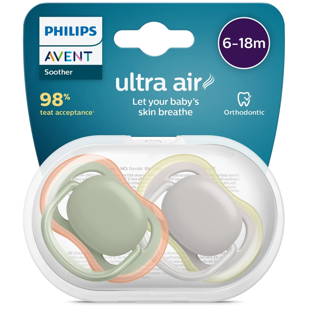Пустушка Philips AVENT Ultra Air 6-18 міс 2 шт (SCF085/20) Пустушка Philips AVENT Ultra Air 6-18 міс 2 шт (SCF085/20)