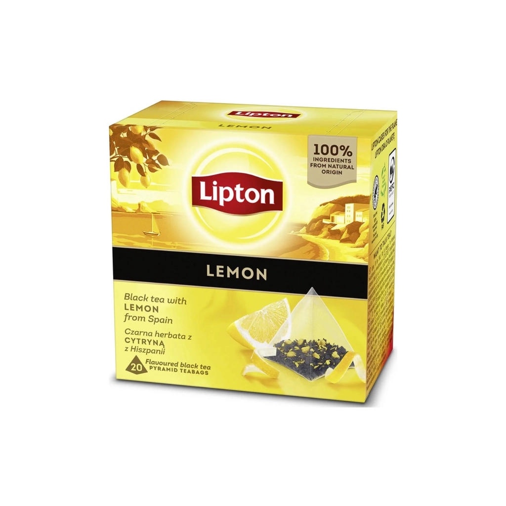 Чай Lipton чорний "Lemon" 20 пакетиків (5063270110911)