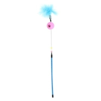 Cat Toy Hippie Pet Fishing Rod with Feathers Blue 48cm (HIPCW17062M)