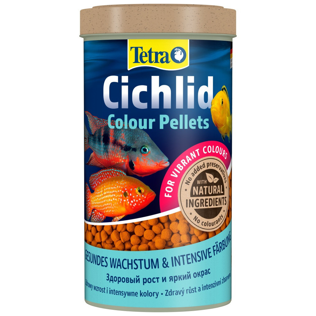 Корм для риб Tetra Cichlid Colour для всіх цихлід для яскравості забарвлення гранули 500 мл (4004218812826)