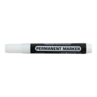 Marker Buromax waterproof 1-4 mm, white (BM.8705-12)