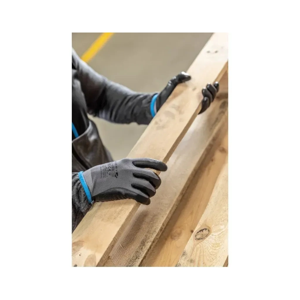 Захисні рукавиці Hoegert BODE HT5K762-10 з нейлону/спандексу покриті мікропінним нітрилом темно-сірі, 10 (HT5K762-10) Захисні рукавиці Hoegert BODE HT5K762-10 з нейлону/спандексу покриті мікропінним нітрилом темно-сірі, 10 (HT5K762-10)