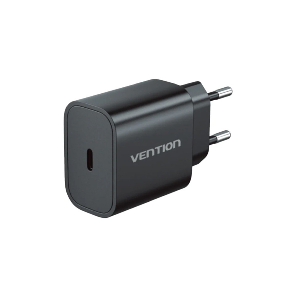 Зарядний пристрій Vention 1xUSB-C PD20W + cable USB-C to Lightning black (G17B0-EU)