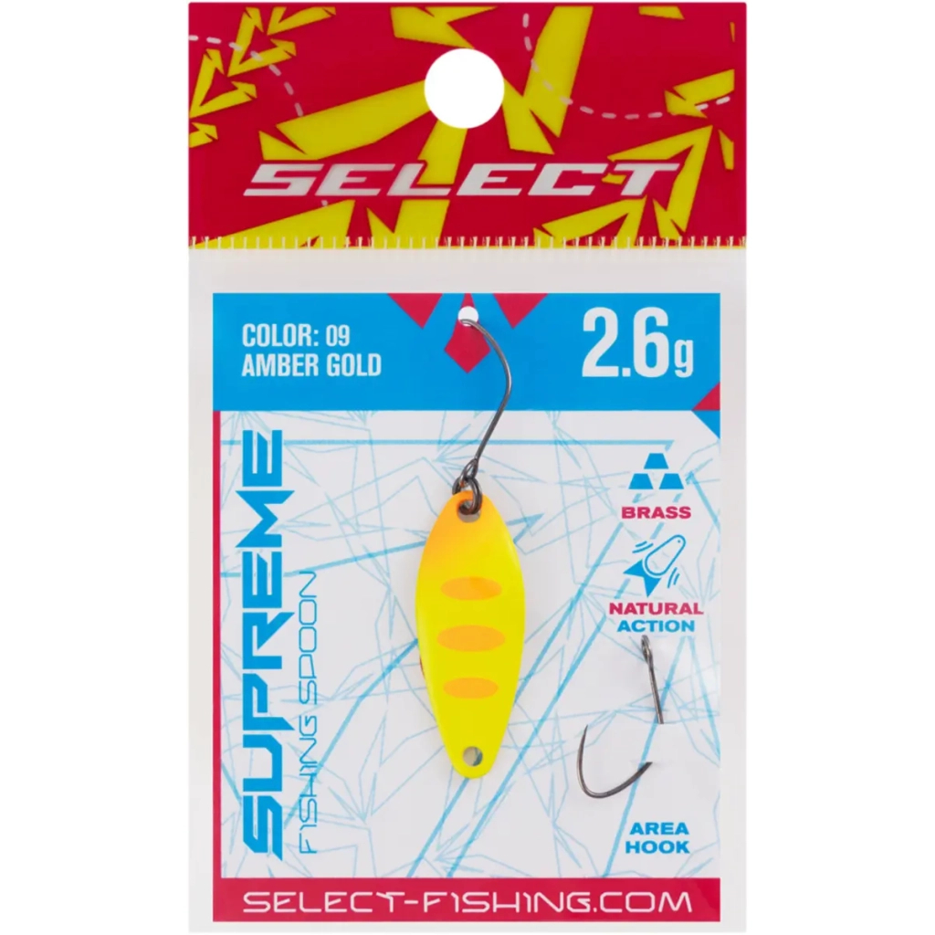 Блешня Select Supreme 2.6g 30mm 09 Amber Gold (1870.80.58) Блешня Select Supreme 2.6g 30mm 09 Amber Gold (1870.80.58)