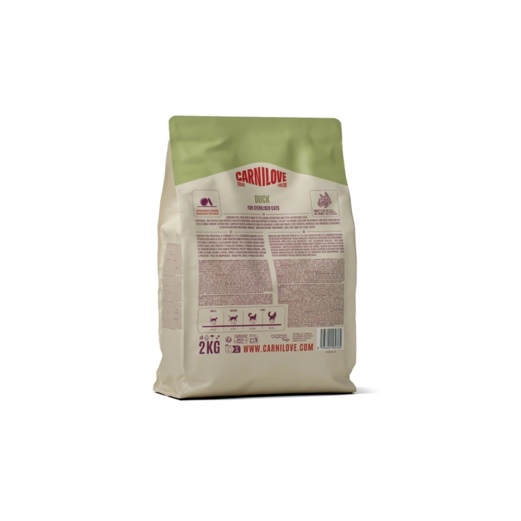 Сухий корм для кішок Carnilove True Fresh Duck Sterilised 2 кг (8595602582365)
