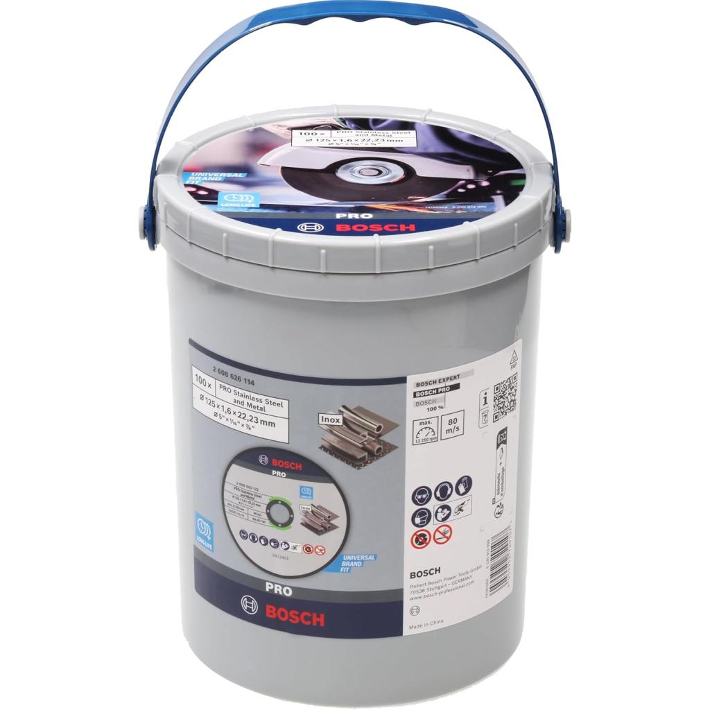 Круг відрізний Bosch Professional, для нержавіючої сталі та металу, 125×1.6×22.23 mm, 100 шт (2.608.626.114) Круг відрізний Bosch Professional, для нержавіючої сталі та металу, 125×1.6×22.23 mm, 100 шт (2.608.626.114)