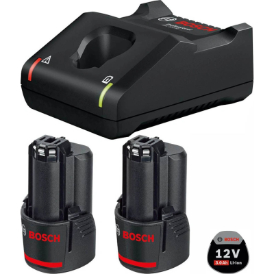 Набір акумулятор + зарядний пристрій Bosch Professional, GBA 12V, 2×3.0Ah, ЗП GAL 12V-40 (1.600.A01.9RD)
