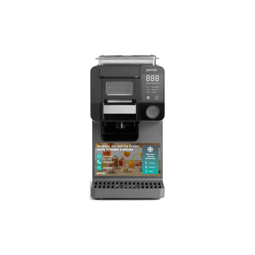 Морозивниця Gorenje 3 в 1, 210Вт, чаша-1л, 35 кг - 24 год., слаші, лід, морозиво, елек (GIICM)