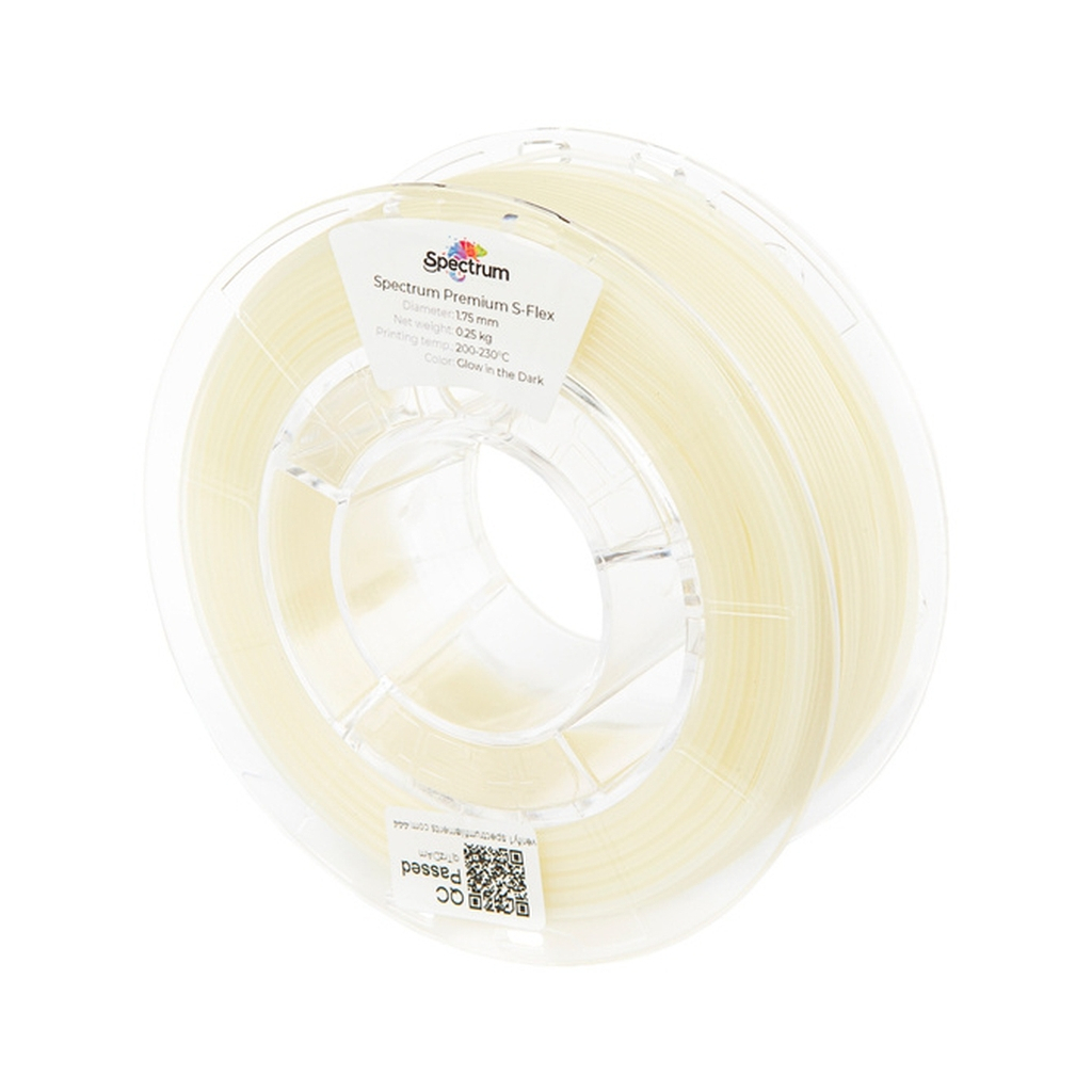 Пластик для 3D-принтера Spectrum S-Flex 90A GLOW IN THE DARK 1.75mm 0.25kg Natural/Green (80469)