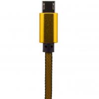 Дата кабель USB 2.0 AM to Micro 5P 1.0m G (метал. плетение) золотой LogicPower (5121)
