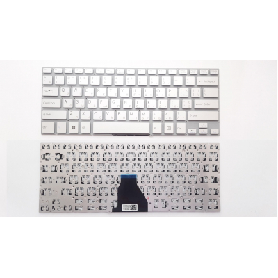 Клавіатура ноутбука Sony SVF14E (Fit 14E Series) серебро без рамки UA (149237921US/AEGD5U001203A/V141106CS1US)