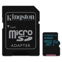 Карта пам'яті Kingston 64GB microSDXC class 10 UHS-I U3 Canvas Go (SDCG2/64GB)