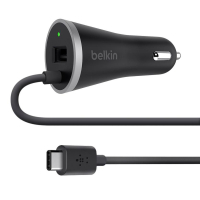 Зарядний пристрій Belkin BOOST^CHARG USB 3.0, 15W c кабелем Type-C, 1.2м, Black (F7U006BT04-BLK)