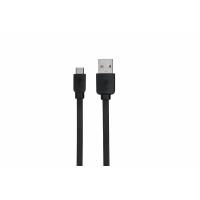 Дата кабель USB 2.0 AM to Type-C 1.0m Flat Single Molding Type, Black 2E (2E-CCTPVC-1MBL)