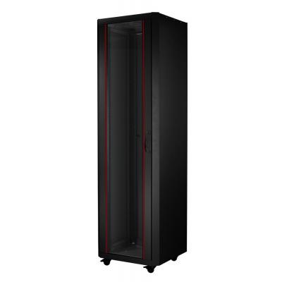 Шафа напольна MIRSAN ECO 19" 42U 600x600, RAL 9005 (MR.GTE42U66.01)